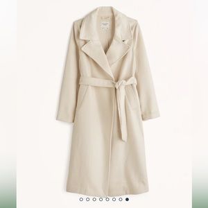 BNWT Abercrombie & Fitch Wool-Blend Belted Blanket Coat